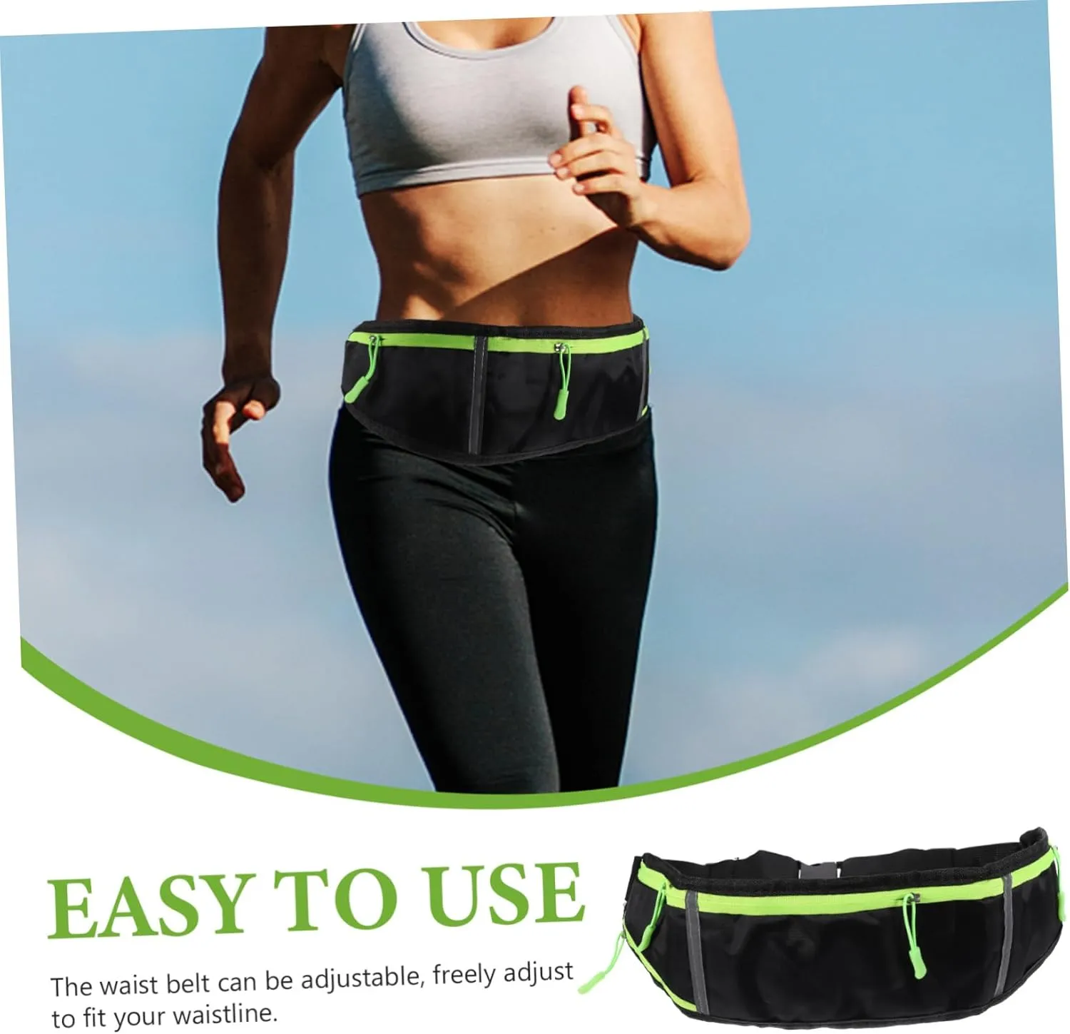 Multi-pocket Waist Bag Waterproof Outdoor Sports Waist Pack for Men for Running Biking and Workout