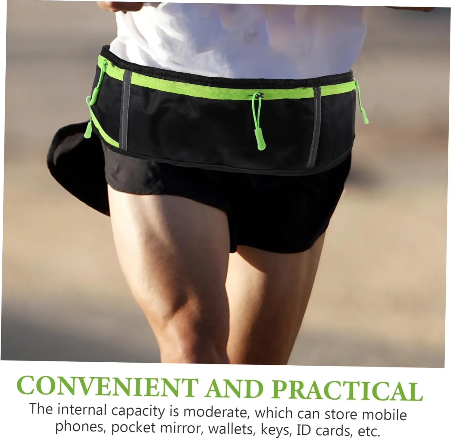 Multi-pocket Waist Bag Waterproof Outdoor Sports Waist Pack for Men for Running Biking and Workout