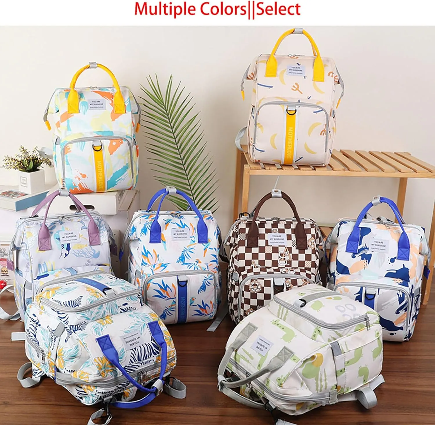 MultiFunction Baby Diaper Bag Backpack Anti Theft Travel Bag with Insulated Pockets Convenient Side Tissue Pocket (Blue Porpoise)