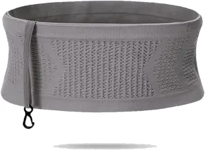 Multifunctional Knit Breathable Concealed Waist Bag, Universal Running Belt, Fitness and Running Fanny Pack for Men Women (Gray, S)