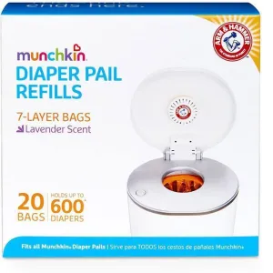 Munchkin Arm & Hammer Diaper Pail Bag Refills - 20 Bags
