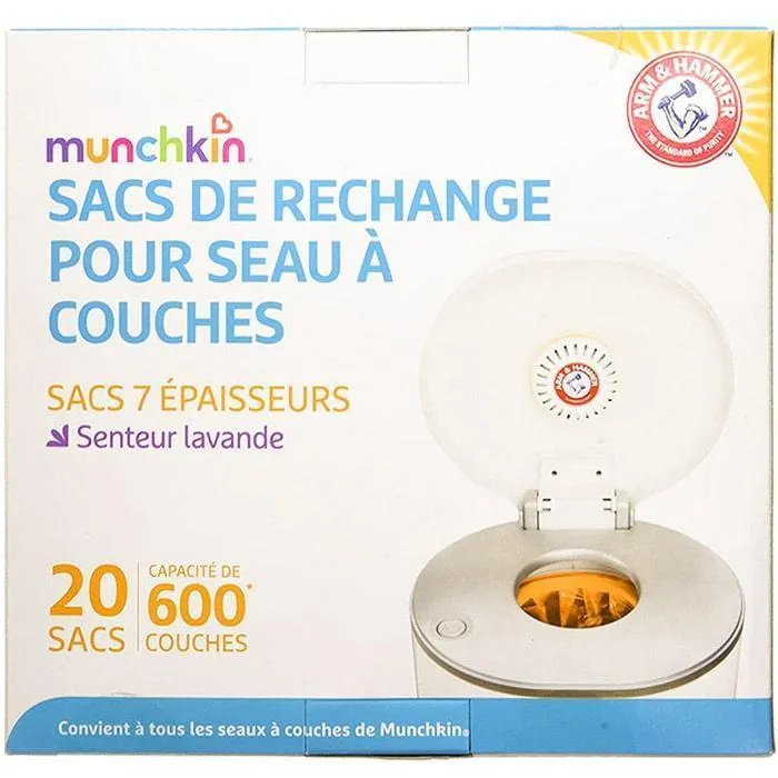 Munchkin Arm & Hammer Diaper Pail Bag Refills - 20 Bags