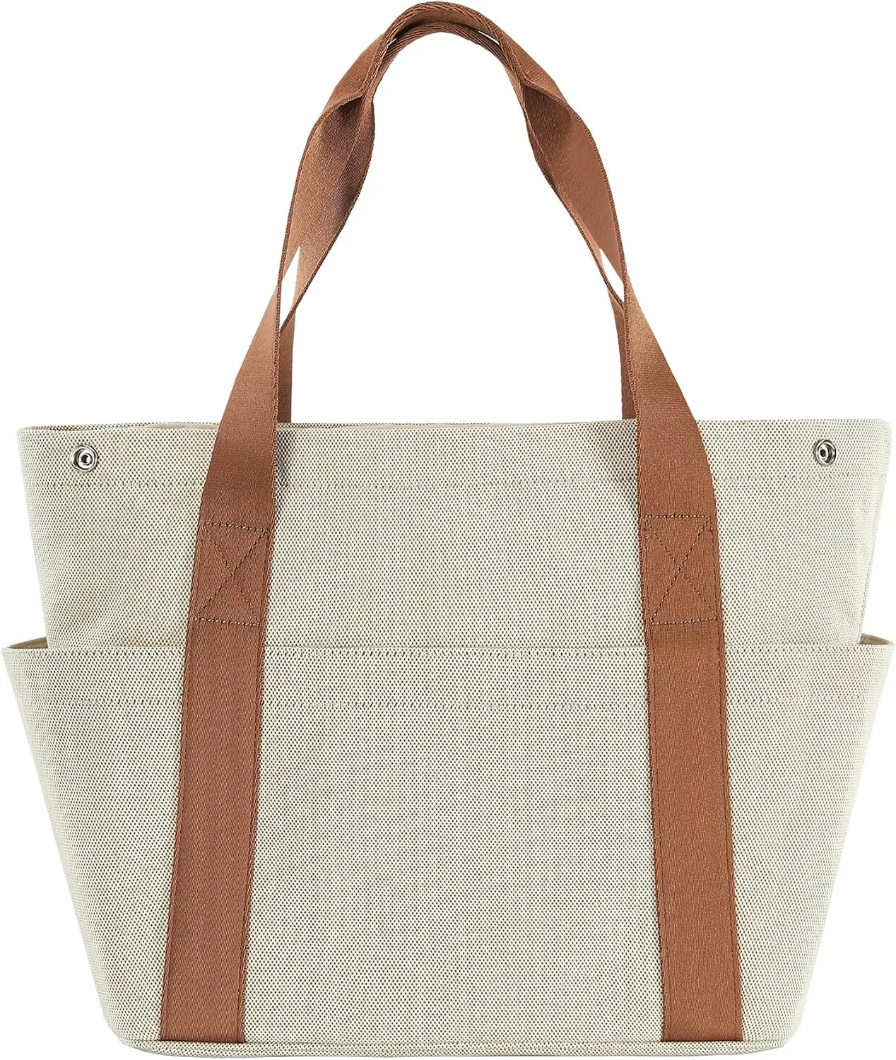 Nappy Bag Large Diaper Tote Mothers Bags for Women w Detachable Bottom and Changing Mat Canvas Handbags