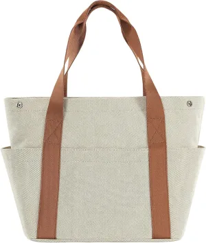 Nappy Bag Large Diaper Tote Mothers Bags for Women w Detachable Bottom and Changing Mat Canvas Handbags