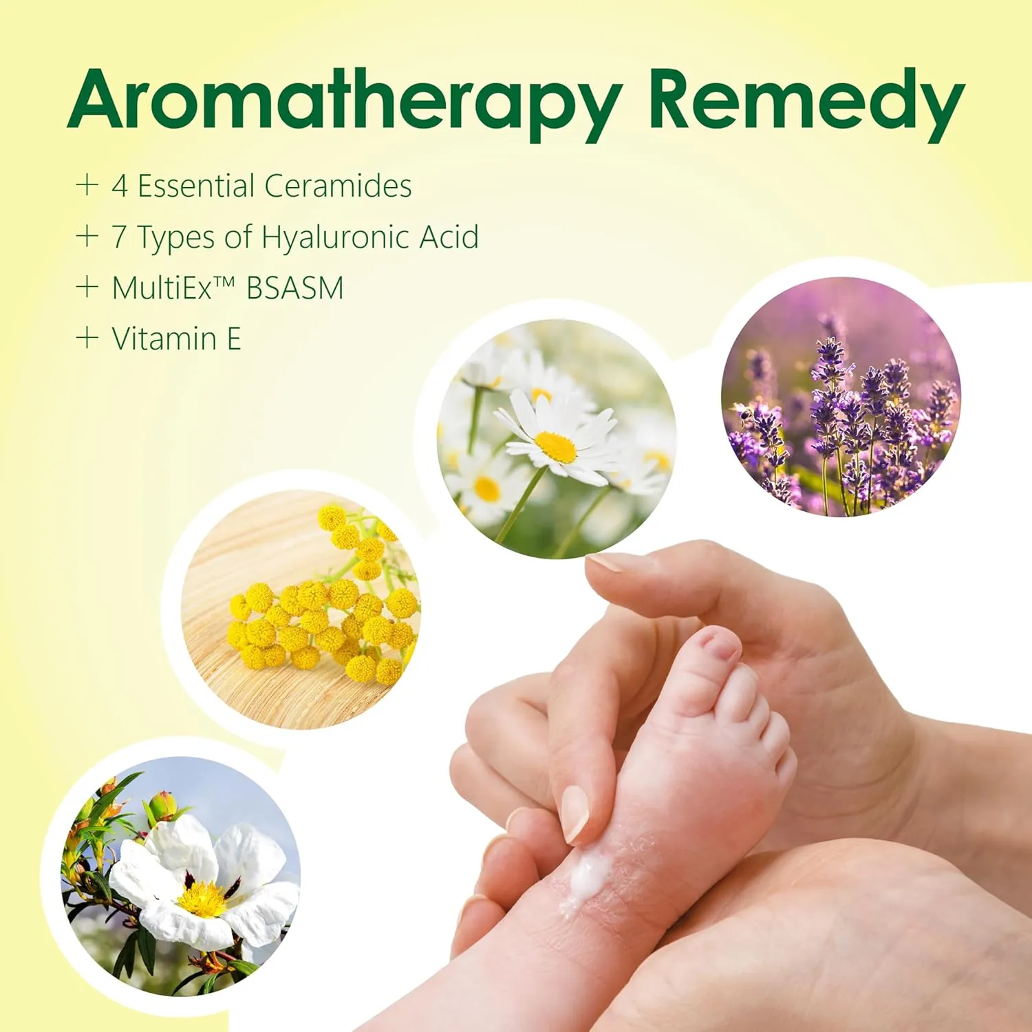 Natural SKIN REPAIR. Clinically tested Aromatherapy. Powerful Essential Oil. Eczema, Dermatitis, Diaper rash, and Sensitive skin. For all skin types. Hypoallergenic, Vegan, Paraben Free. 30ML TUBE