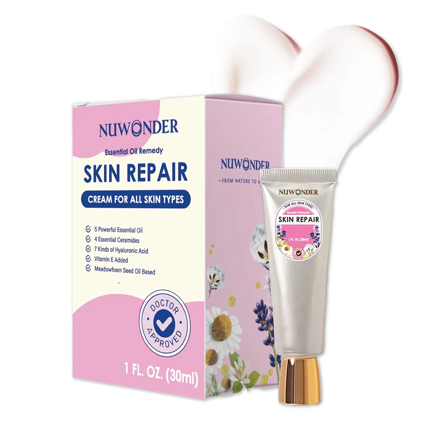 Natural SKIN REPAIR. Clinically tested Aromatherapy. Powerful Essential Oil. Eczema, Dermatitis, Diaper rash, and Sensitive skin. For all skin types. Hypoallergenic, Vegan, Paraben Free. 30ML TUBE