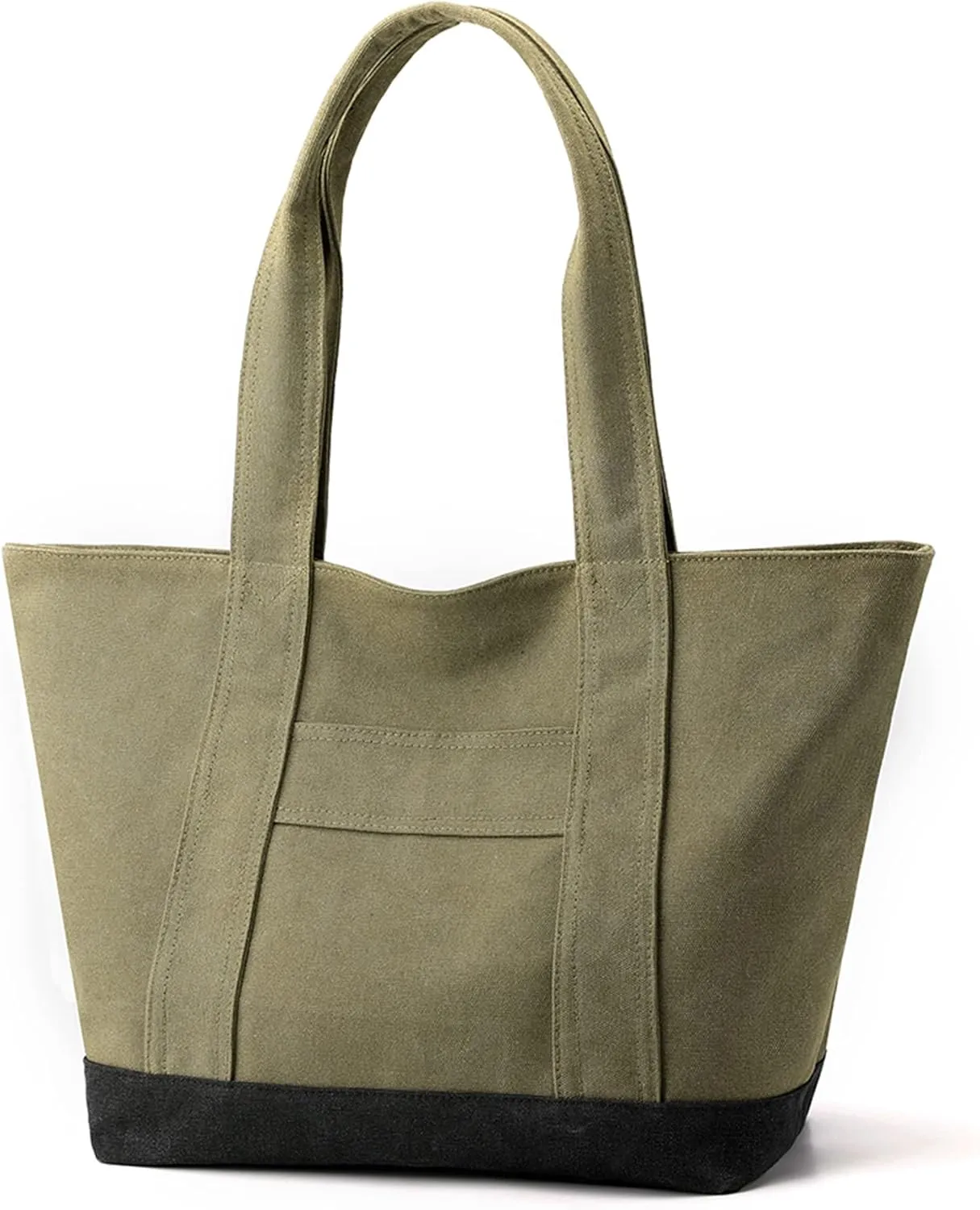 natyrlpog Canvas Tote Bag for Women A4 Large Capacity Handbag with Zipper Shoulder Hobo Bag for Shopping Travel Work