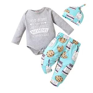 Newborn Infant Baby Clothes Long Sleeve Romper   Pants   Hat 3PCS Outfits Set