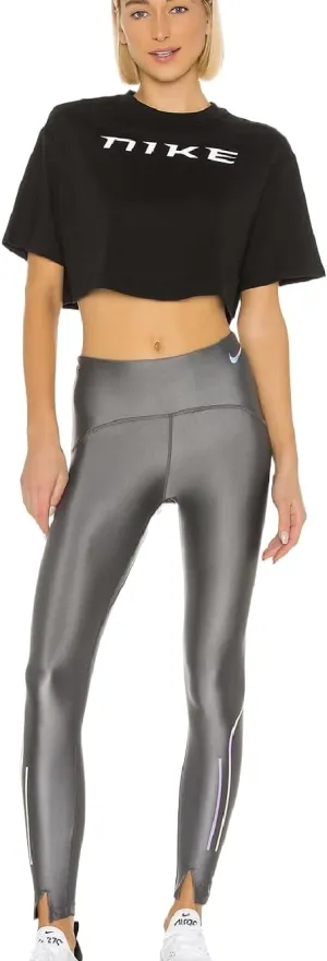 Nike Women's Speed Tight Fit 7/8 Length Running Training Leggings, Gunsmoke, 2XL