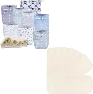 Nora's Nursery Cloth Diapers   7 Pack Inserts with Snap