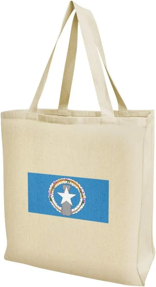 Northern Mariana Islands US Territory Flag Grocery Travel Reusable Tote Bag