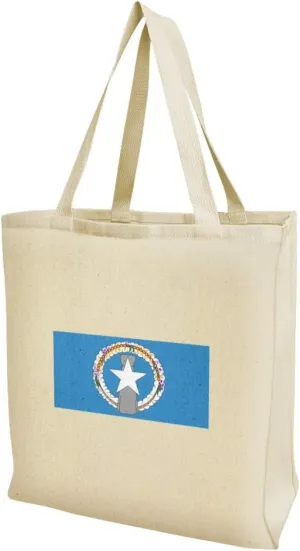 Northern Mariana Islands US Territory Flag Grocery Travel Reusable Tote Bag