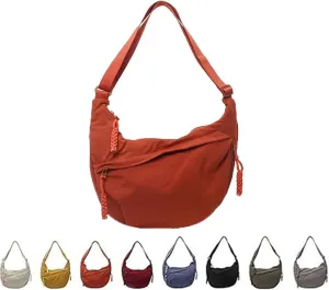 Nylon Crossbody Bags for Women,Designaten Crescent Crossbody Bag