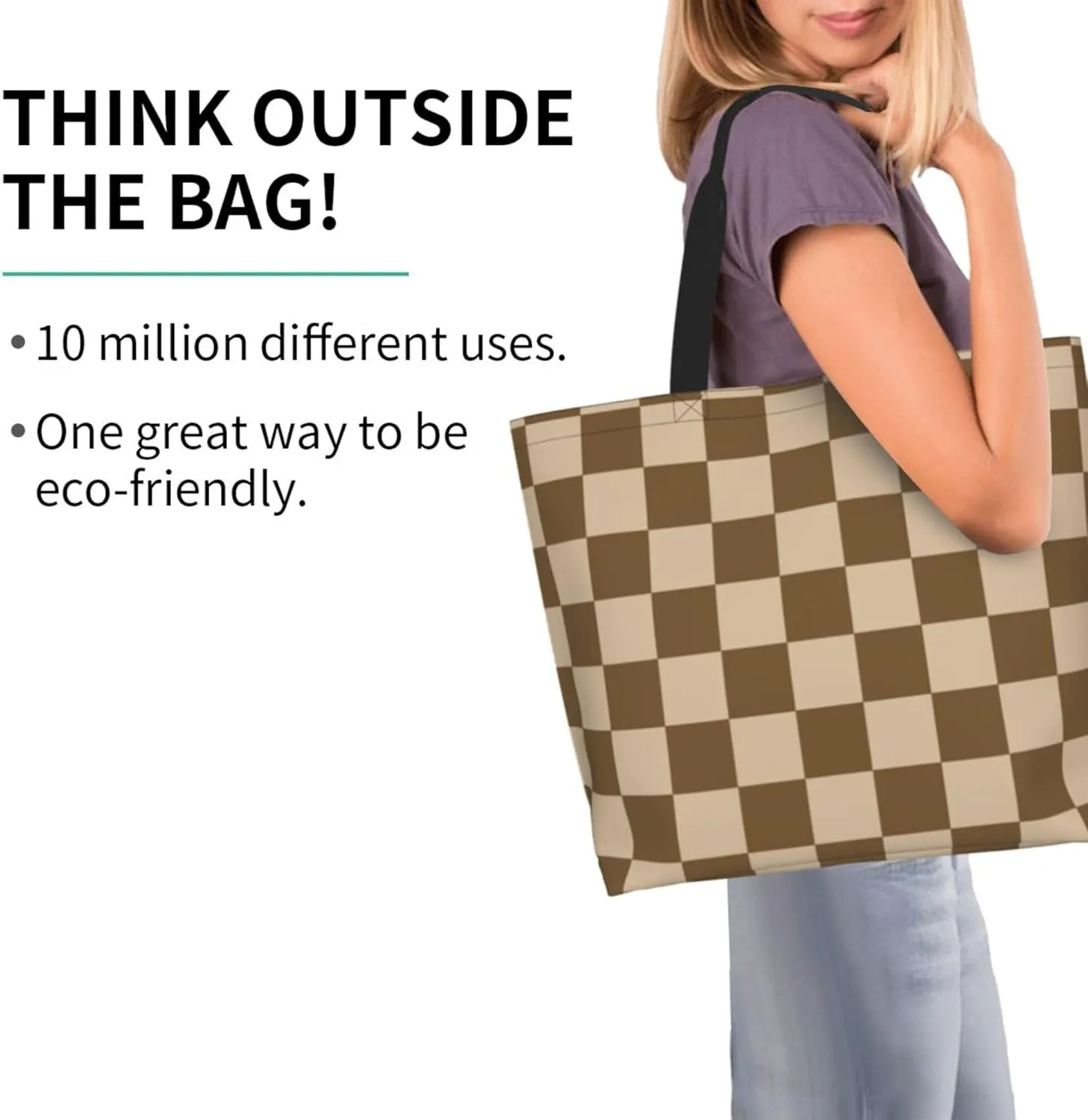 OHORTEB Tote Bag for Women, Reusable Large Ladies Shoulder Bag, Fasion Handbag for Office, Shopping, Travel, Work