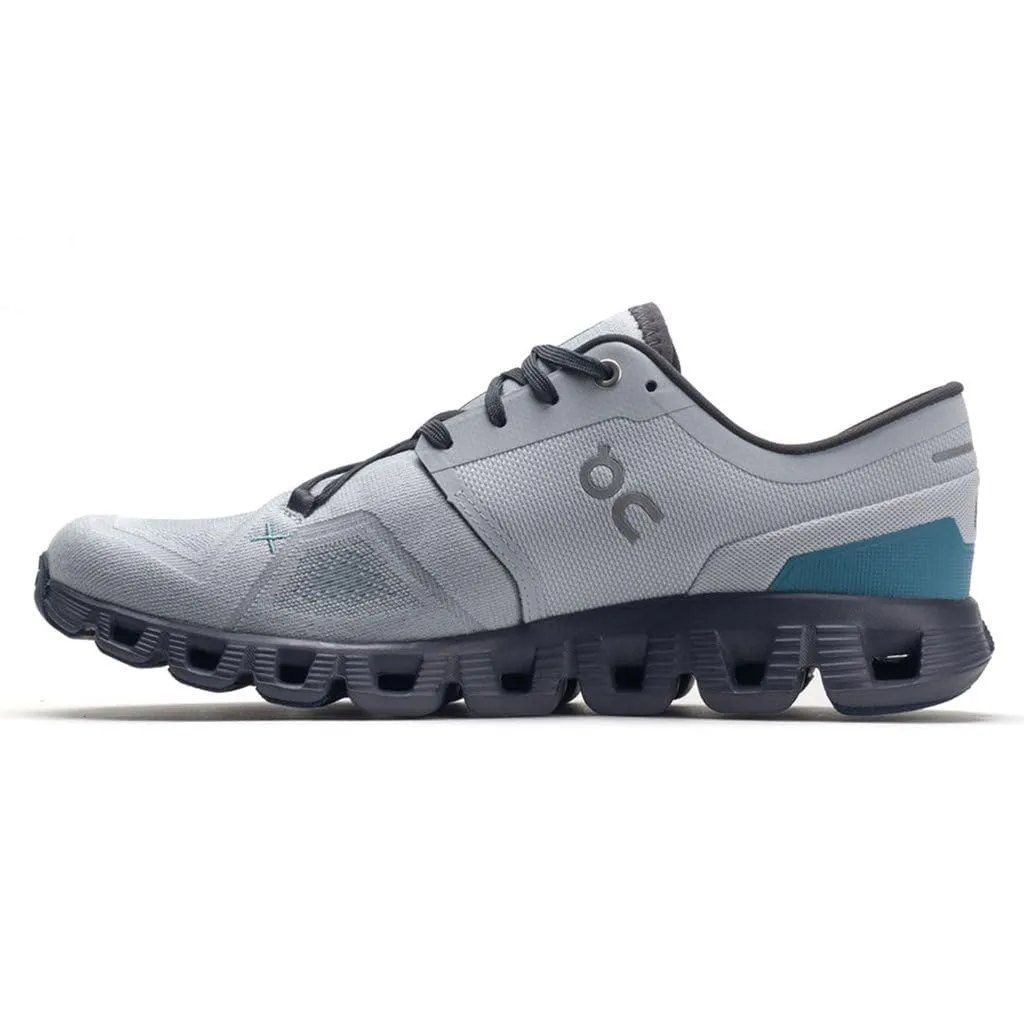 On Men's Cloud X 3 Sneakers, Glacier/Iron, 11.5 Medium US