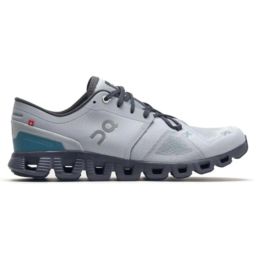 On Men's Cloud X 3 Sneakers, Glacier/Iron, 11.5 Medium US