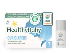 Our Deodorant and Our Diapers EWG Verified Safe & Plant-Based Diapers Size 1 (7-14lbs) 70 Count