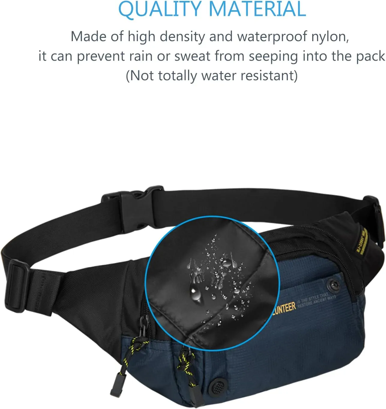Outdoor Fanny Pack, Sport Lightweight Waist Pack Bag, Men Women Bum Bag, Running Hiking Traveling Cycling Jogging(Y9B Blue)