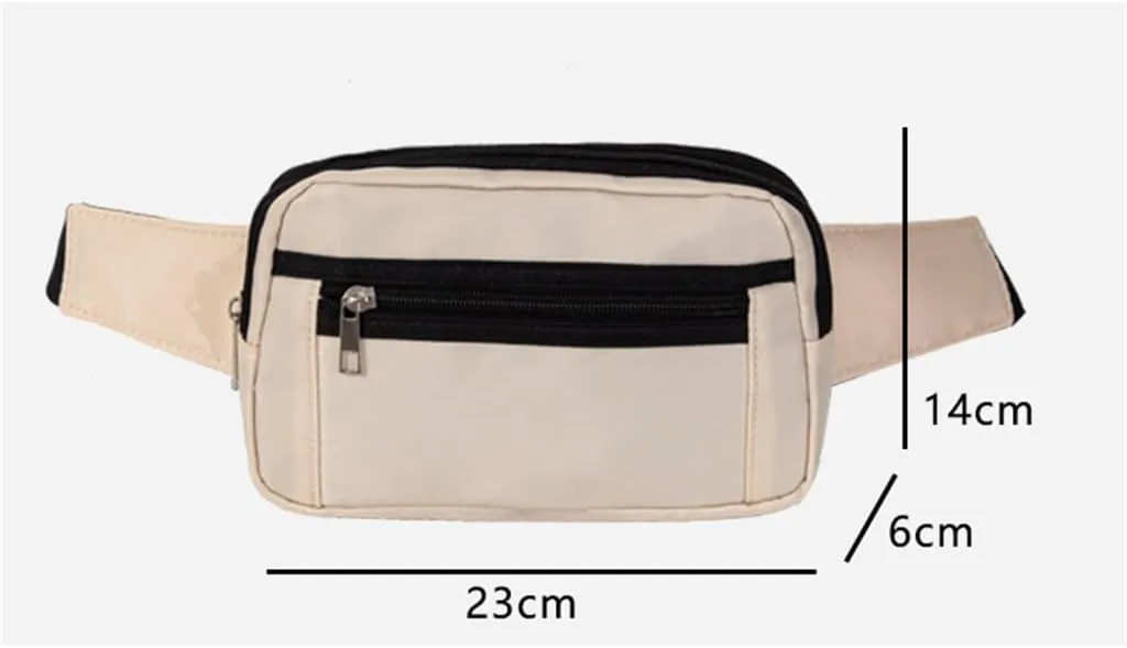 Outdoor Nylon Sports Waist Bag Running Single Shoulder Crossbody Mobile Phone Bag Multifunctional