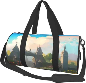 Outside the Castle Gate Large Capacity Travel Bag - Durable Sports Duffel Bag for Hiking, Vacation, Fitness and Business