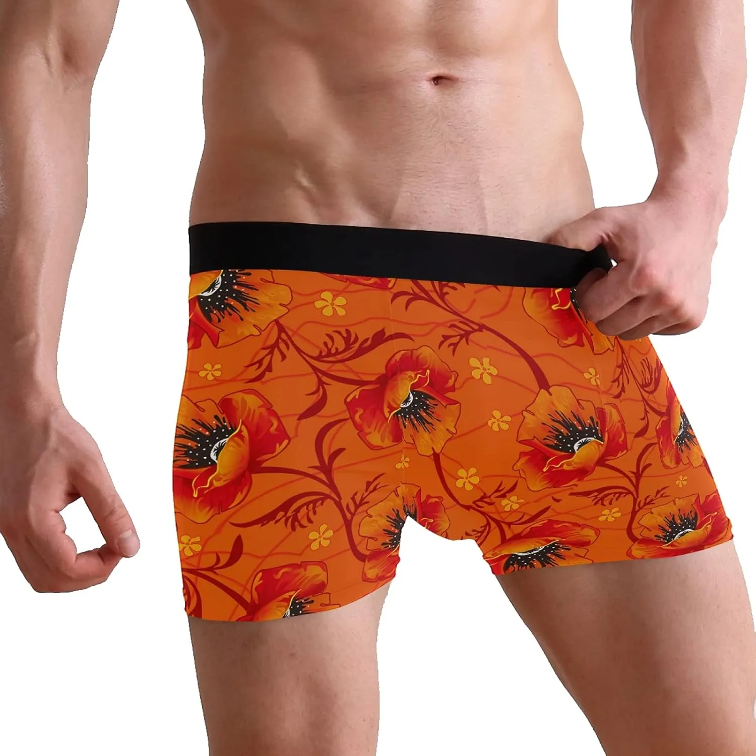 Oyihfvs Men's Novelty Boxer Briefs Breathable Underwear Stretchy Underpants Shorts S-XL