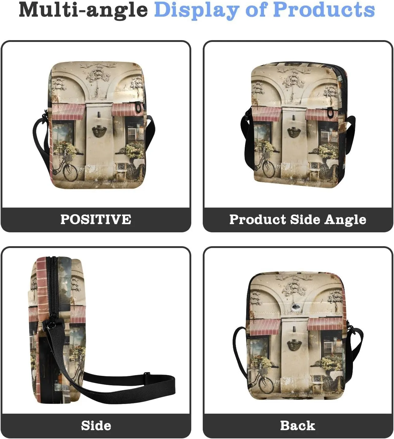 Oyihfvs Messenger Bag, Men's Crossbody Bag, Women's Crossbody Bag with Adjustable Strap