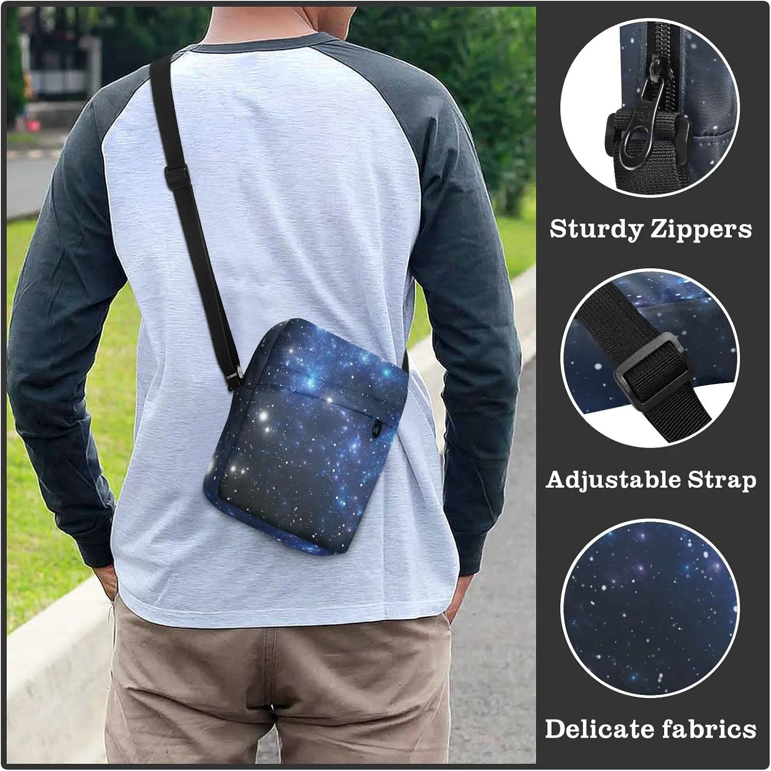 Oyihfvs Messenger Bag, Men's Crossbody Bag, Women's Crossbody Bag with Adjustable Strap