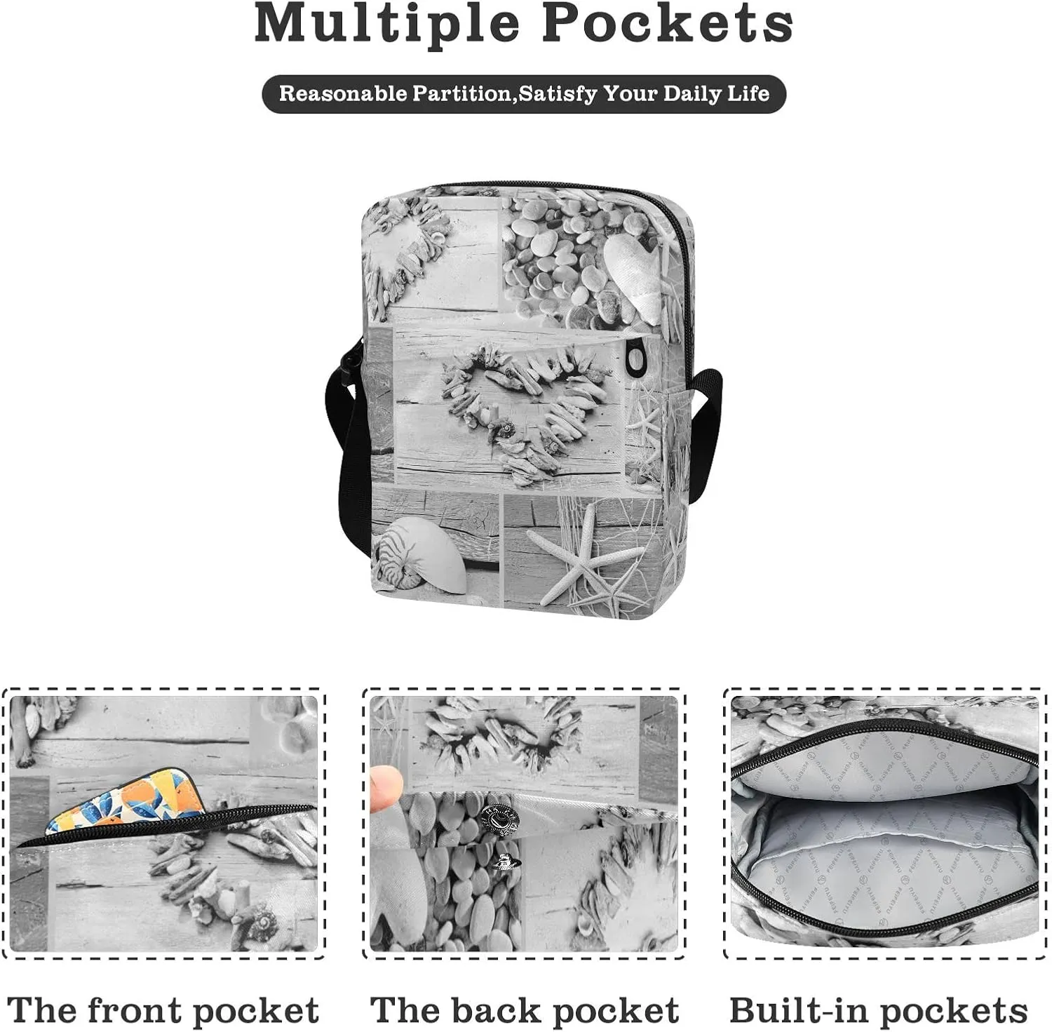 Oyihfvs Messenger Bag, Men's Crossbody Bag, Women's Crossbody Bag with Adjustable Strap