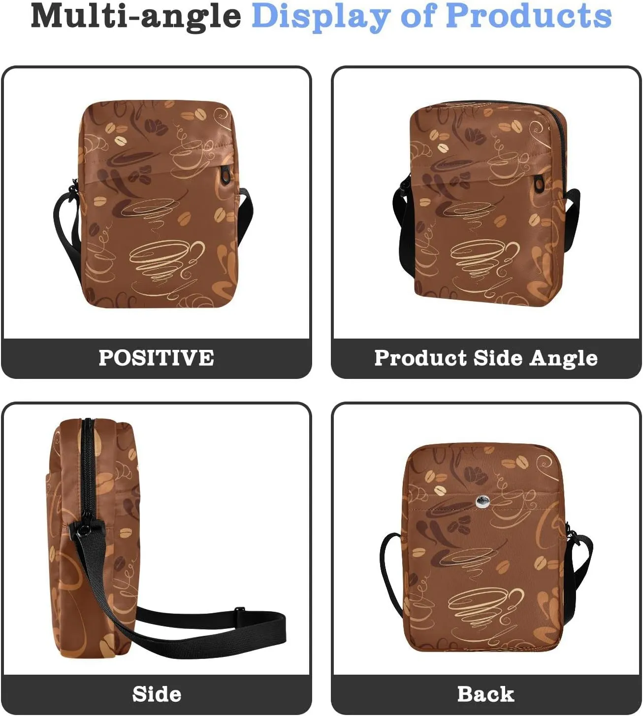 Oyihfvs Messenger Bag, Men's Crossbody Bag, Women's Crossbody Bag with Adjustable Strap