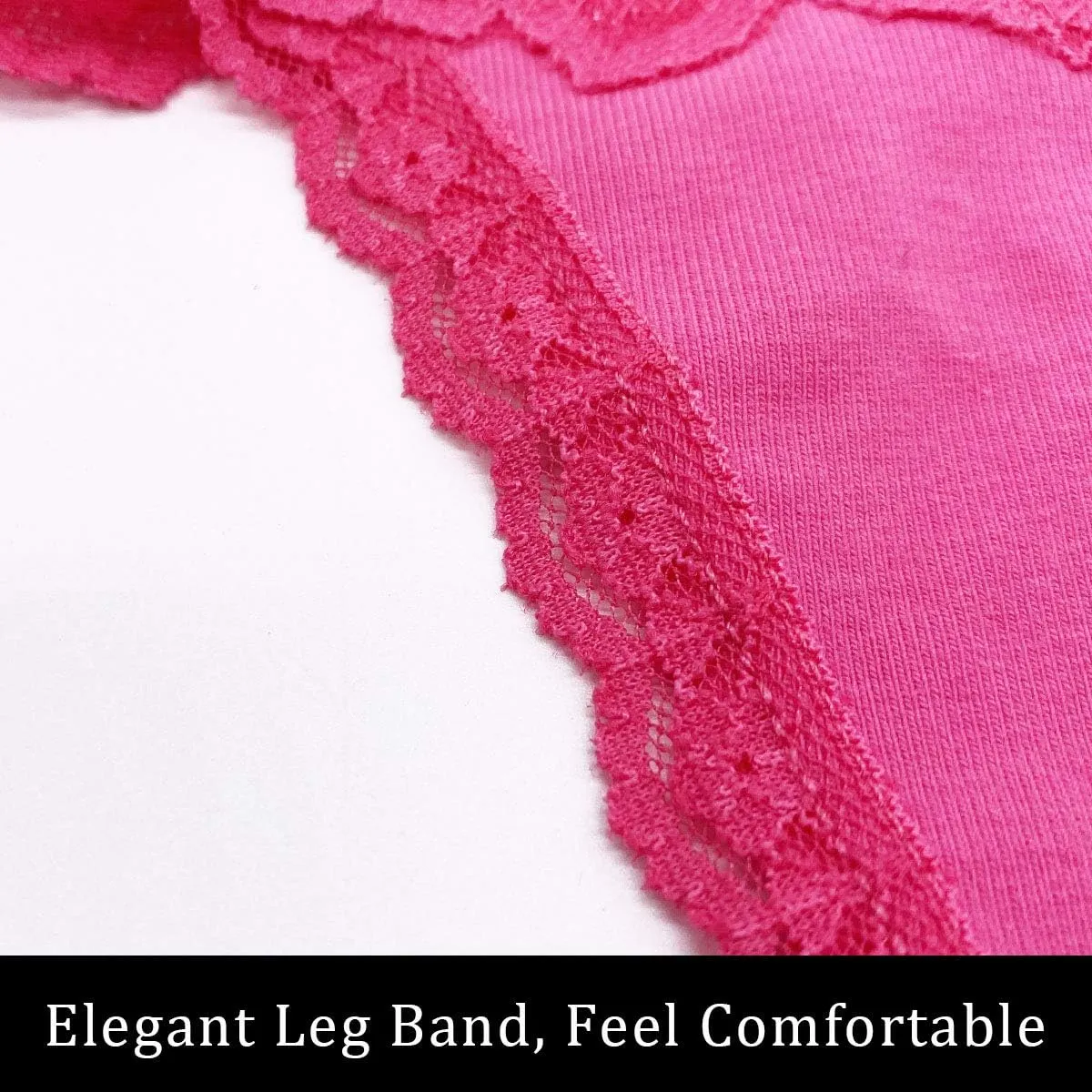 Pack 6 High Waisted Lace Thong for Women Cotton Underwear Plus Size High Rise Retro Tummy Control Thongs Panties