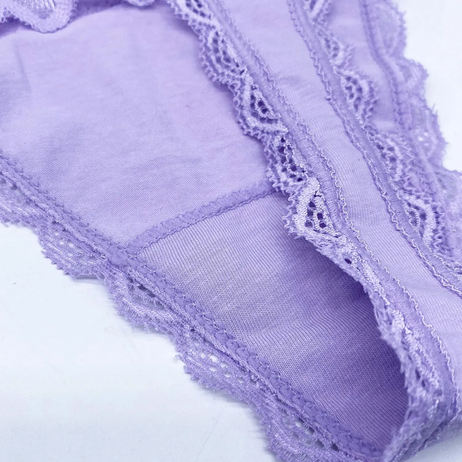 Pack 6 High Waisted Lace Thong for Women Cotton Underwear Plus Size High Rise Retro Tummy Control Thongs Panties