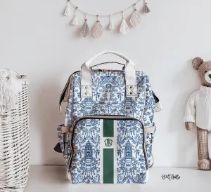 Palm Beach Personalized Nylon Waterproof Diaper Bag