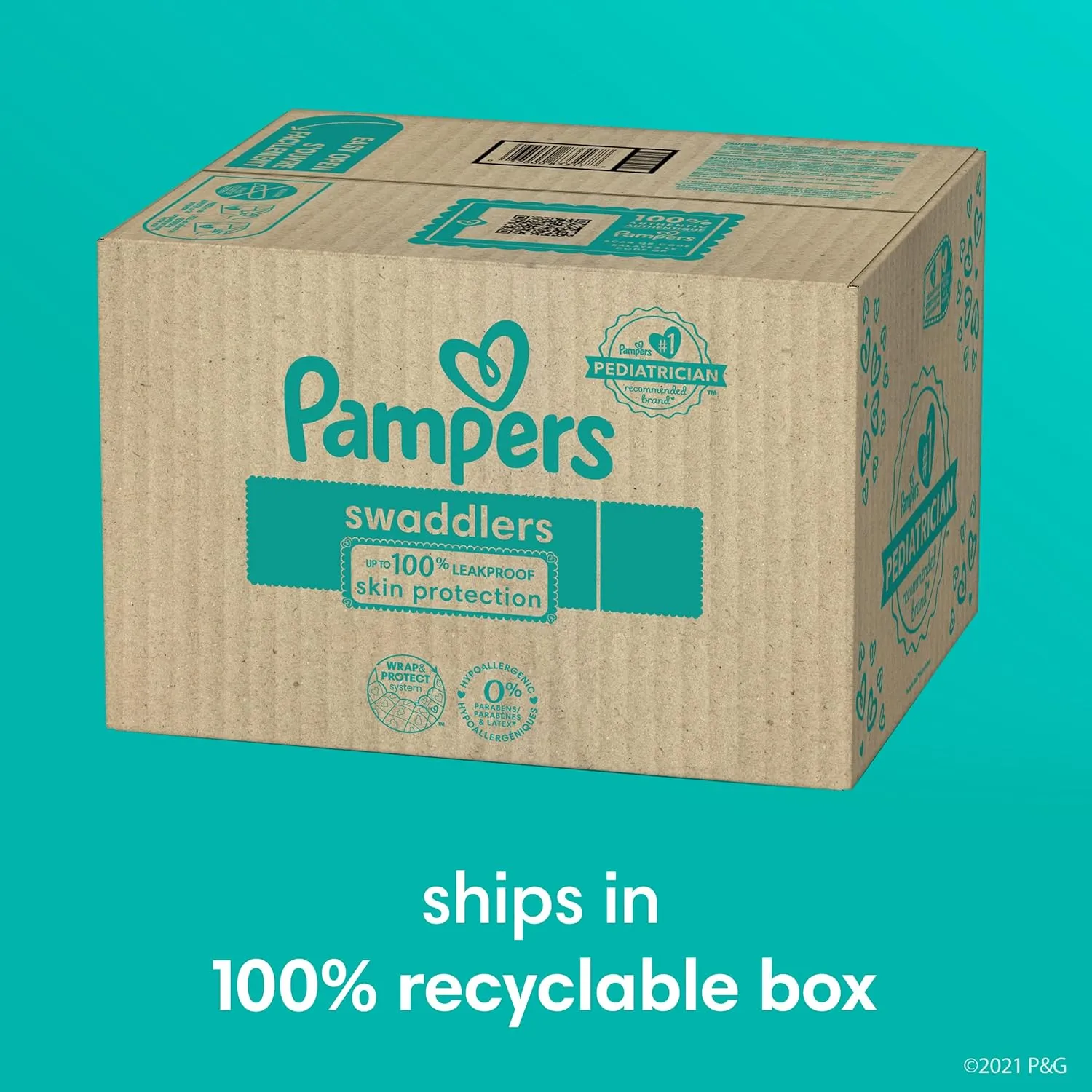 Pampers Baby Diapers - Swaddlers - Size 5, 132 Count, Ultra Absorbent Disposable Infant Diaper