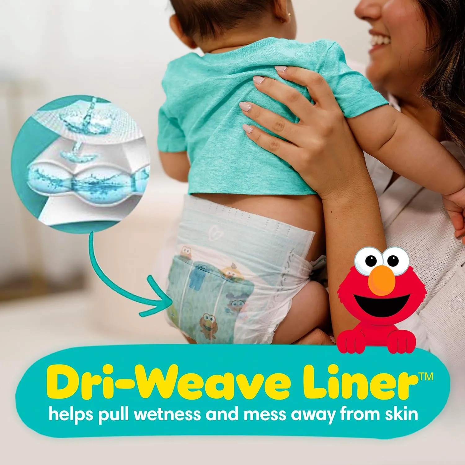 Pampers Diapers - Baby Dry - Size 0, 104 Count, Absorbent Disposable Newbort Diaper (Packaging May Vary)