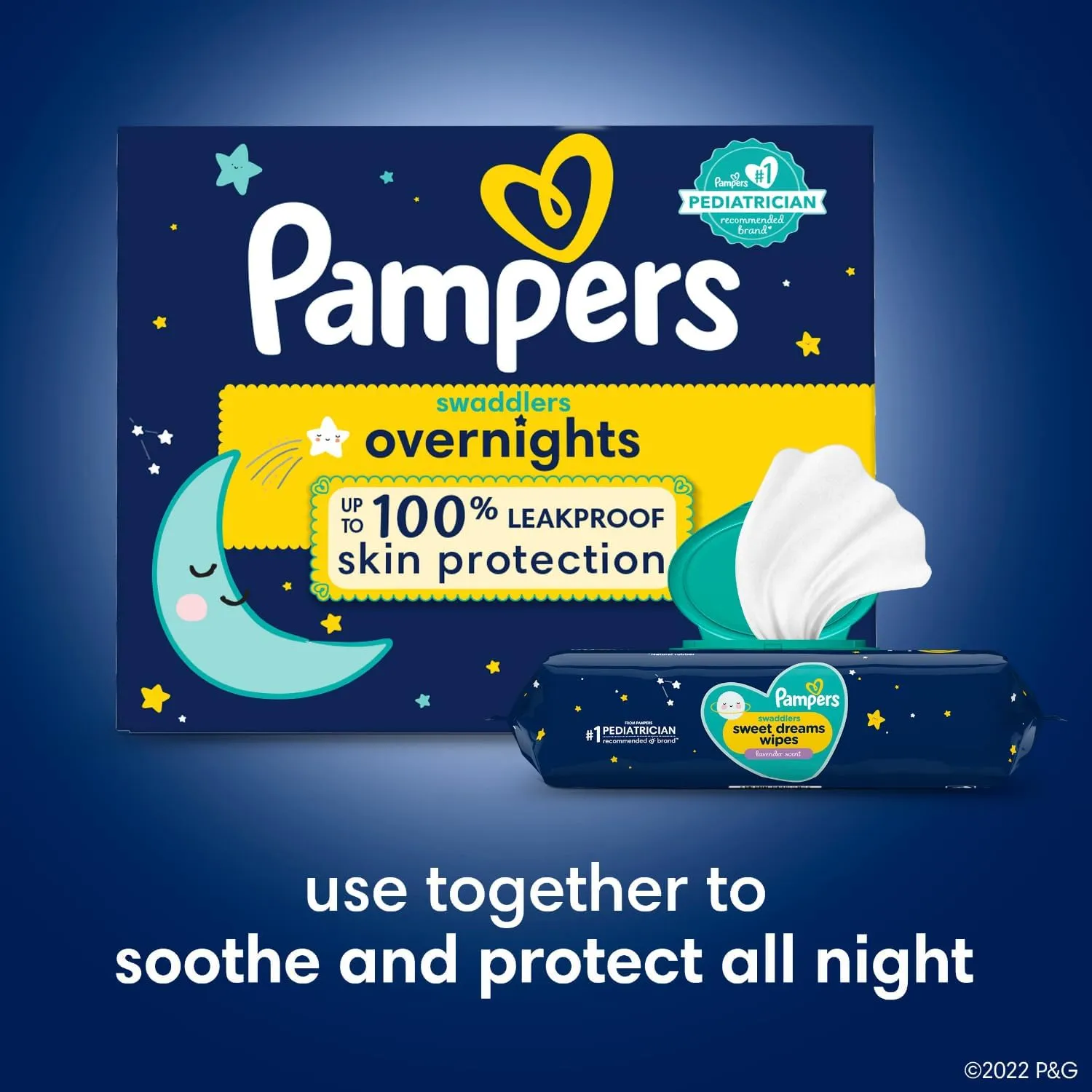 Pampers Overnight Diapers - Swaddlers Overnights - Size 3, 116 Count, Disposable Baby Diaper, Night Time Leak and Skin Protection