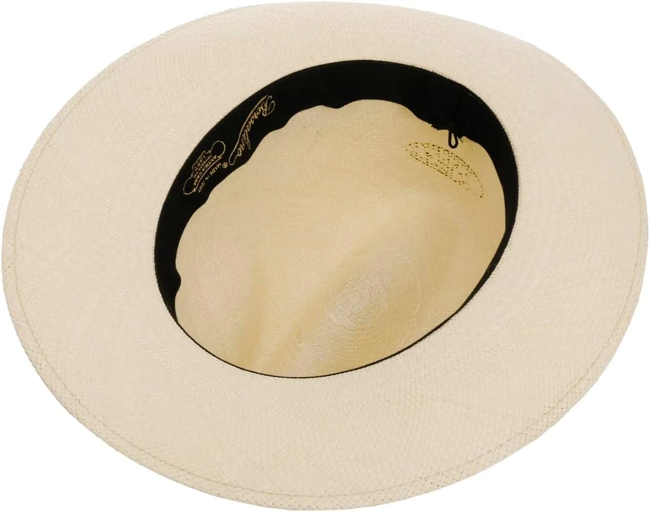 Panama Hat Amedeo Bogart Man - Made in Italy Summer Fedora with Grosgrain Band Spring/Summer