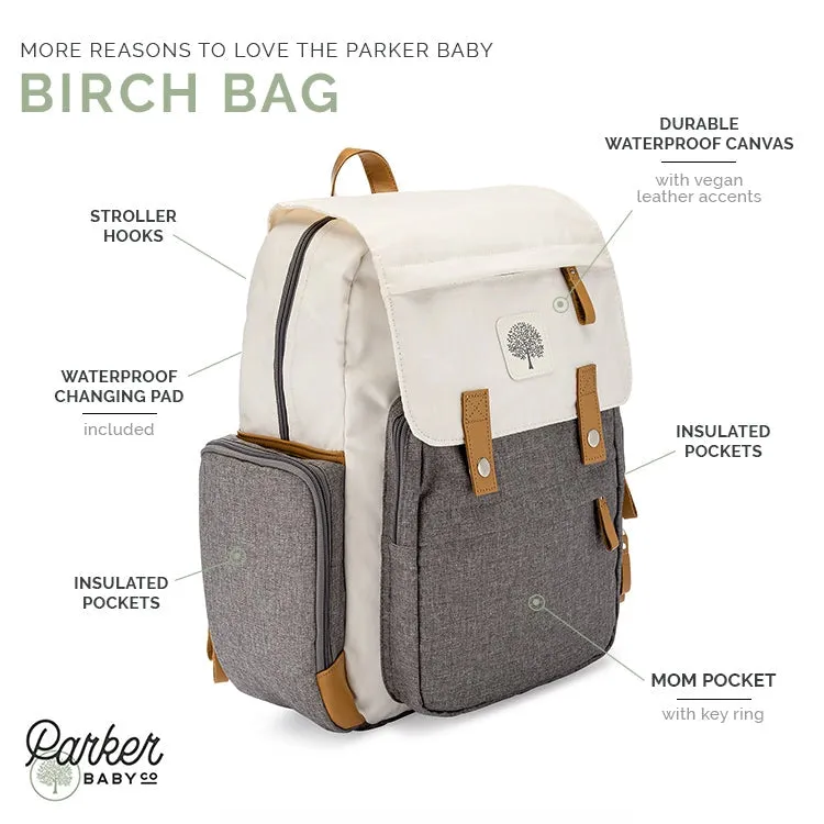 Parker Baby Co Birch Bag - Diaper Backpack