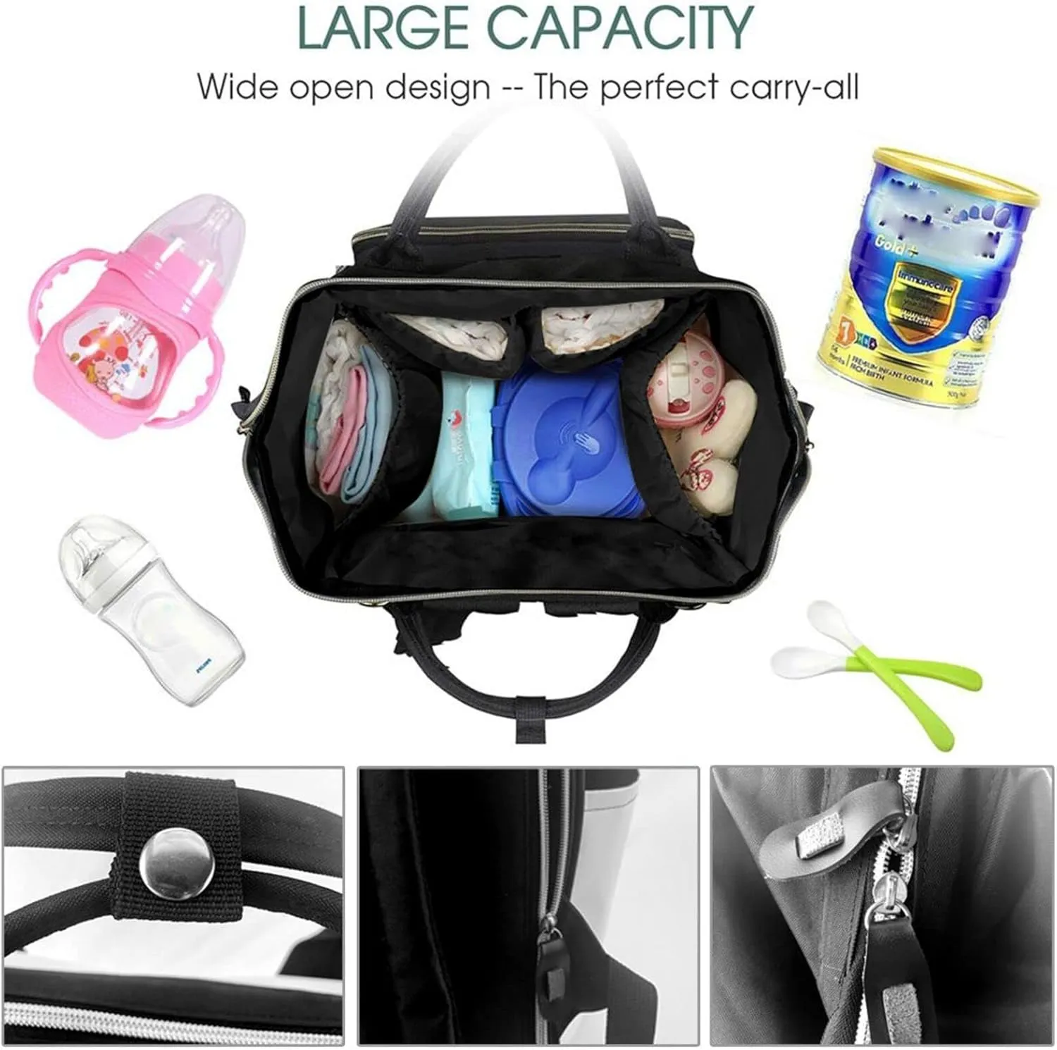 PDX Airport Carpet a Valued Rug Large Capacity Mummy Maternity Bag Multifunctional Diaper Backpack 3D Print Travel Backpack