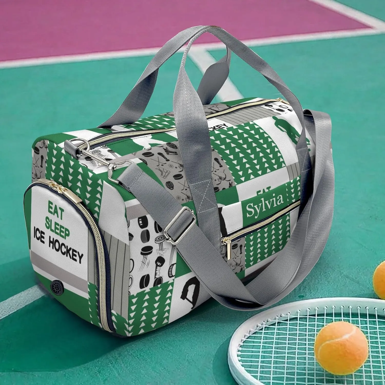 Personalized Ball Custom Multi-functional Travel Bag, Unisex Portable Duffel Bag, Short Distance Travel Assistant