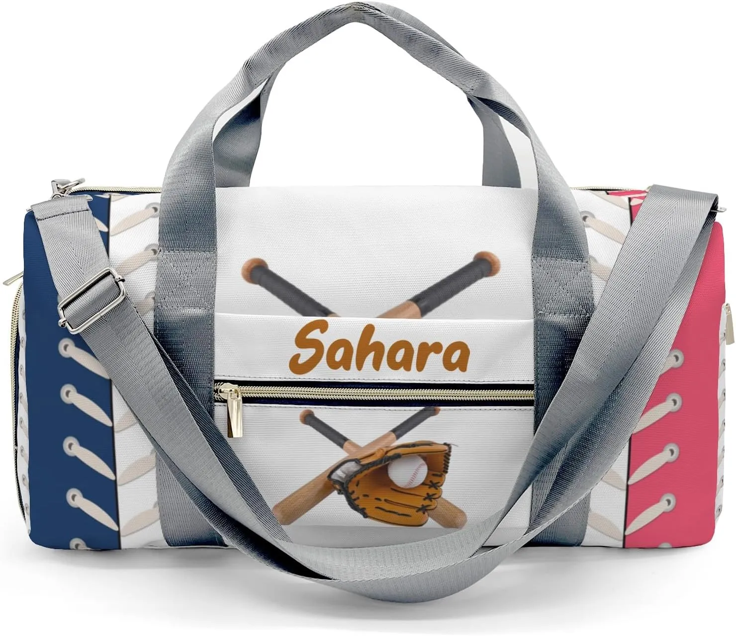 Personalized Baseball Custom Multi-functional Travel Bag, Unisex Portable Duffel Bag, Short Distance Travel Assistant