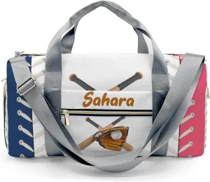 Personalized Baseball Custom Multi-functional Travel Bag, Unisex Portable Duffel Bag, Short Distance Travel Assistant