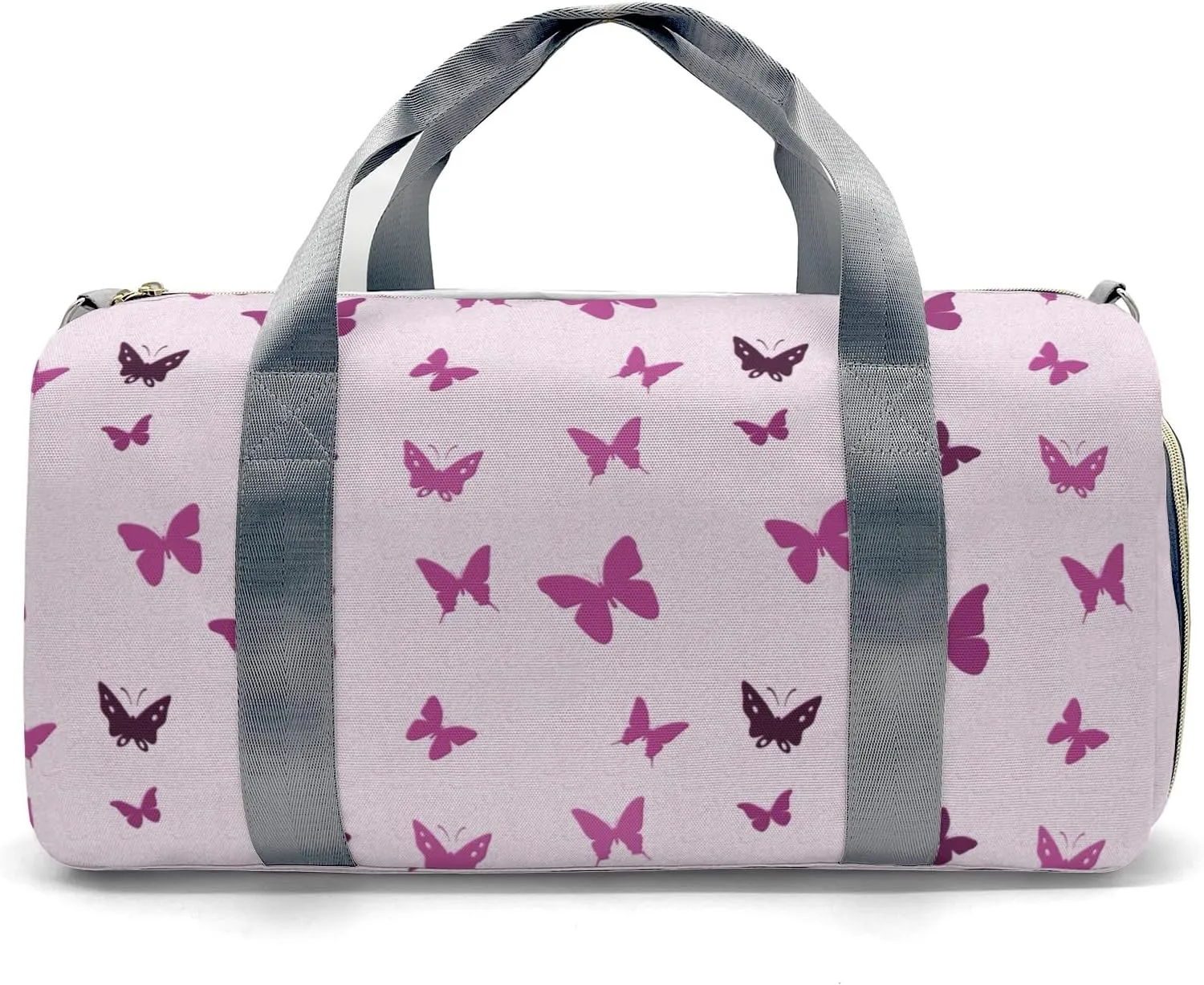 Personalized Butterfly Purple Custom Multi-functional Travel Bag, Unisex Portable Duffel Bag, Short Distance Travel Assistant