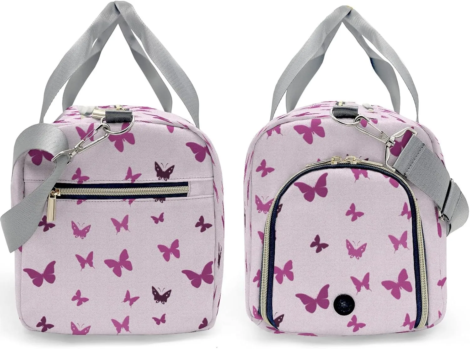 Personalized Butterfly Purple Custom Multi-functional Travel Bag, Unisex Portable Duffel Bag, Short Distance Travel Assistant