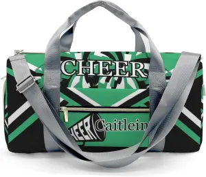 Personalized Cheerleader Green Custom Multi-functional Travel Bag, Unisex Portable Duffel Bag, Short Distance Travel Assistant