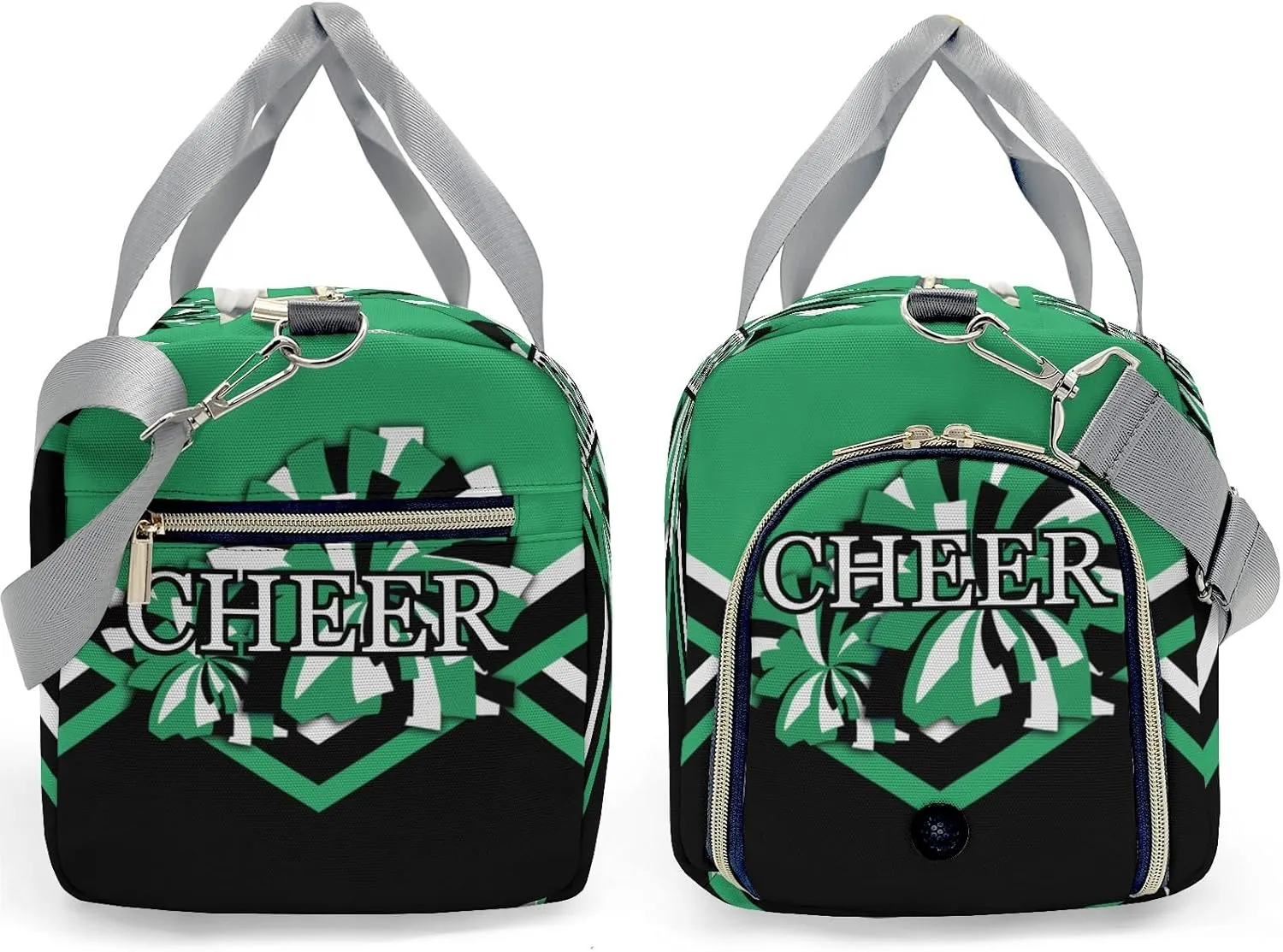 Personalized Cheerleader Green Custom Multi-functional Travel Bag, Unisex Portable Duffel Bag, Short Distance Travel Assistant