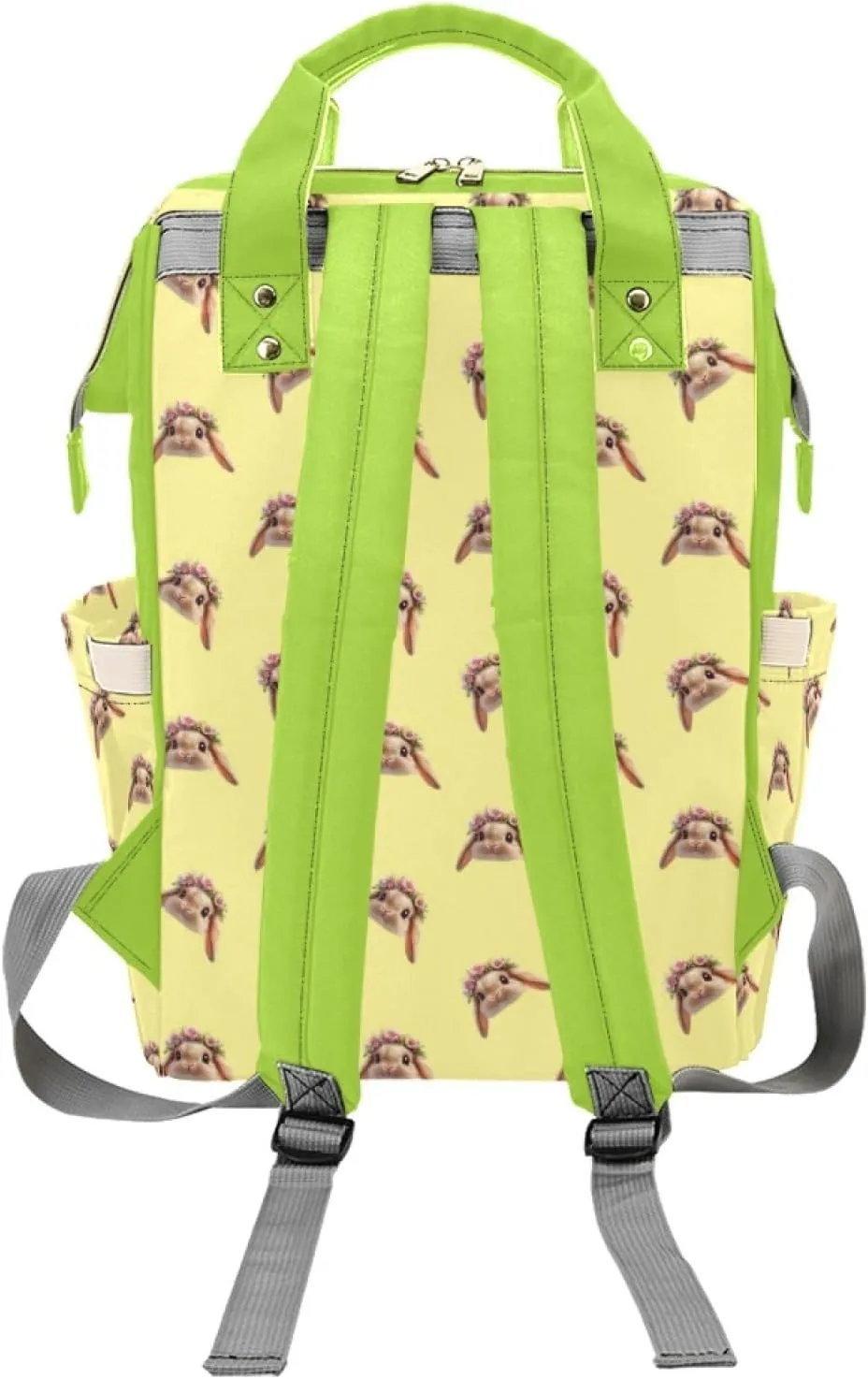 Personalized Custom Name Mommy Backpack, Waterproof Diaper Bag, Large Capacity Multifunctional, Rabbit Design, Comfortable Stylish Baby Backpack for Moms