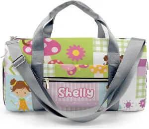 Personalized Cute Garden Fairy Girl Butterfly Custom Multi-functional Travel Bag, Unisex Portable Duffel Bag, Short Distance Travel Assistant