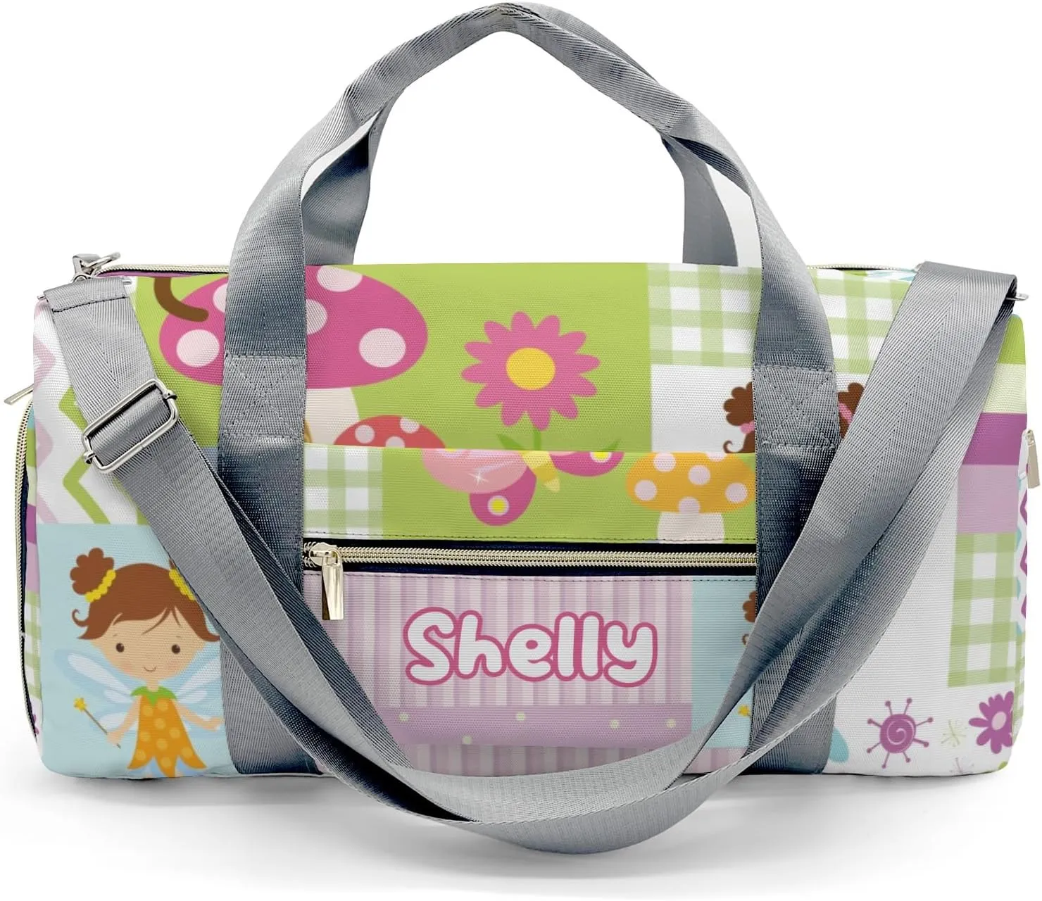 Personalized Cute Garden Fairy Girl Butterfly Custom Multi-functional Travel Bag, Unisex Portable Duffel Bag, Short Distance Travel Assistant