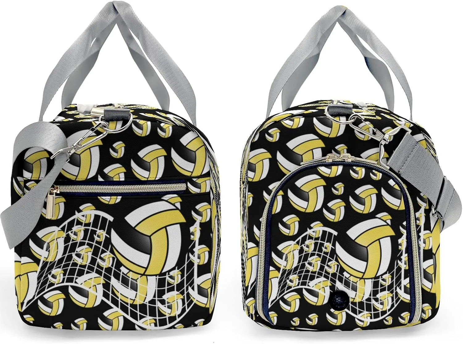 Personalized Gym Bag,Custom Name Volleyball Yelow Sport Duffel Bag Weekender Carry On Travel Duffel Bag