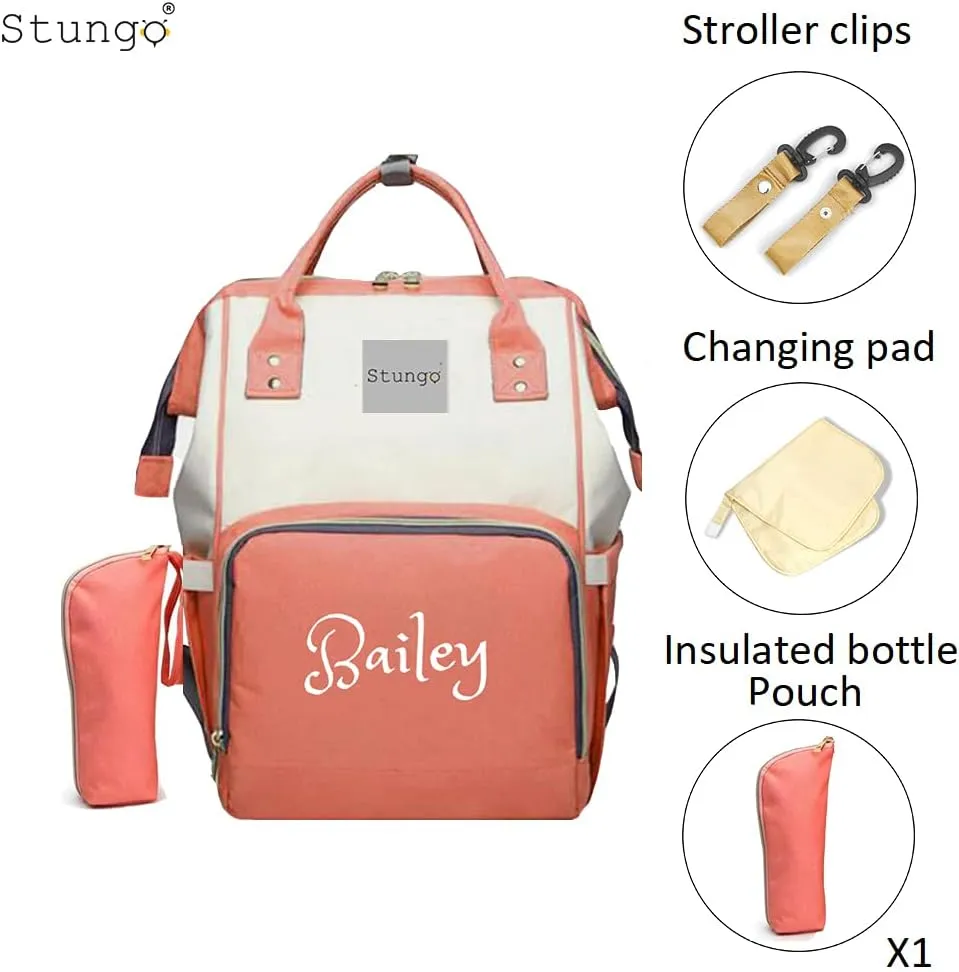 PERSONALIZED Large Diaper Bag Knapsack Custom Diaper bag Monogram Backpack